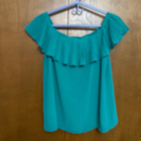 Naked Zebra Womens Off the Shoulder Sleeveless Blouse - Picture 3 of 16